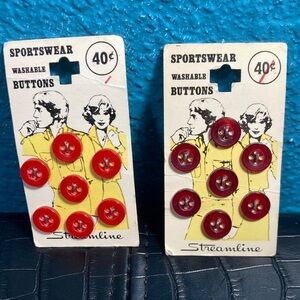 5 for $10:‎ 14 NWT Streamline Sportswear Buttons 11.5mm Colors: 7 Wine and 7 Red